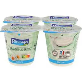 Yaourt brassé pur brebis nature (500g)