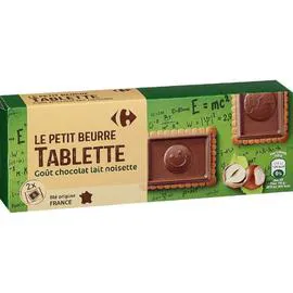 Biscuits Petit Beurre tablette chocolat lait noisette (150g)