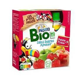 Purée pomme fraise sans sucres ajoutés BIO (360g)
