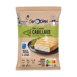 Cabillaud à l'huile d'olive et basilic à poêler MSC (200g)