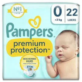 Couches Bébé Premium Protection < 3 kg Taille 0 (x22)