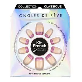 Kit Faux Ongles De Rêve N°015 Rouge Sequi (l'unité)
