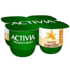 Probiotiques yaourt saveur vanille (4x125g)