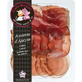 Assiette d'Ajaccio, coppa lonzo jambon sec au poivre (120g)