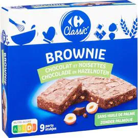 CARREFOUR CLASSIC' Brownie chocolat et noisettes 285g