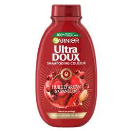 GARNIER, ULTRA DOUX Shampoing Couleur Cheveux Colorés Huile d'Argan & Cranberry 300ml