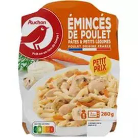 Emincés de poulet pâtes et petits légumes (280g)