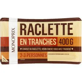 Raclette en tranches (400g)