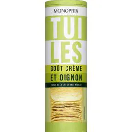 MONOPRIX Tuiles goût crème et oignon 170g
