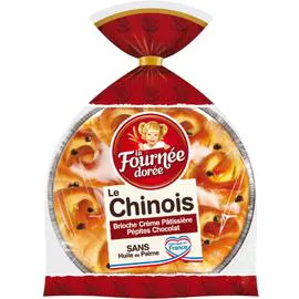 Brioche fourrée à la crème pâtissière aux pépites de chocolat Le Chinois (500g)