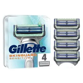 GILLETTE Lames De Rasoir Recharges Skinguard Sensitive Aloe Vera X4 x4