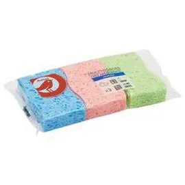 AUCHAN Eponges végétales multi-usages x3