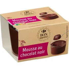 Dessert mousse au chocolat noir (90g)