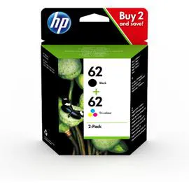 HP Cartouches d'encres noire et couleurs N°62 l'unité
