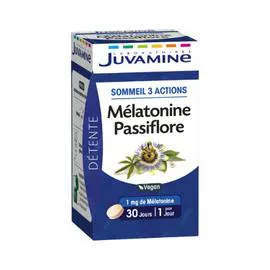Complément alimentaire mélatonine passiflore pour le sommeil (x30)
