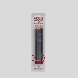 5 Crayons À Papier Hb Mine Résistante (l'unité)