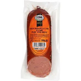 Saucisson halal à l'ail fumé pur volaille (350g)