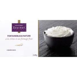 Fontainebleau nature à la crème et au fromage frais (160g)