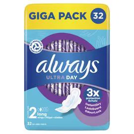 ALWAYS, ULTRA Serviette Hygiènique Long Day x32