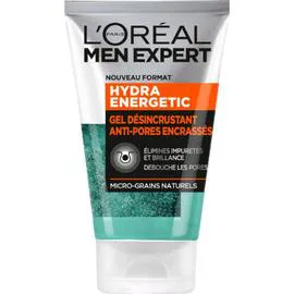 L'ORÉAL PARIS, MEN EXPERT Gel Soin Visage Désincrustant Hydra Energetic 100ml