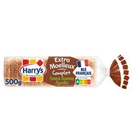 Pain de mie extra moelleux complet sans sucres ajoutés (500g)