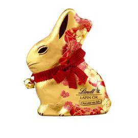 Chocolat de Pâques au lait décor fleurs (100g)