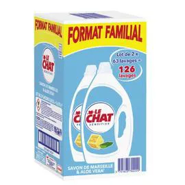 Lessive liquide sensitive savon de Marseille et aloe Vera (5,67l)