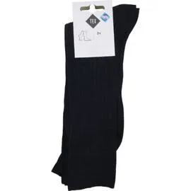 Mi-chaussettes homme marine foncé 100% coton T42/43 (x2)