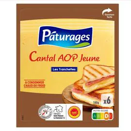 PÂTURAGES Cantal AOP jeune les tranchettes 180g