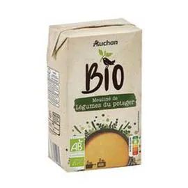 AUCHAN BIO Mouliné de légumes du potager 1l