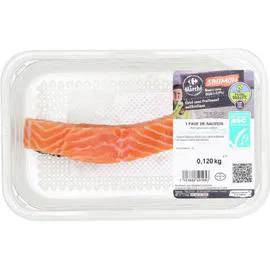 Pavé de saumon avec peau s/arêtes (120g)