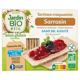 Tartines craquantes sarrasin sans gluten sans sel ajouté Bio (150g)