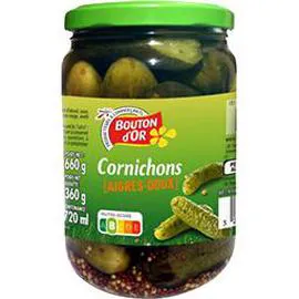 BOUTON D'OR Cornichons aigres doux 360g