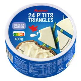 AUCHAN Petits triangles de fromage fondu 400g