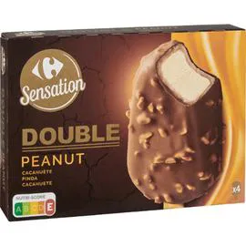 CARREFOUR SENSATION Glaces double cacahuète 4x71g