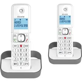 Téléphone fixe sans fil sans répondeur F860 - Duo - Gris (l'unité)