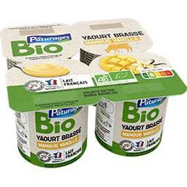 Yaourt brassé mangue vanille BIO (4x125g)
