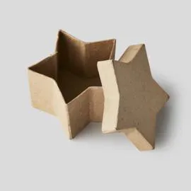 Boite Étoile En Carton À Décorer - 80X50 Mm (l'unité)