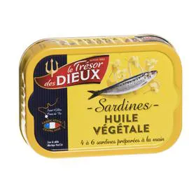 Sardines à l'huile végétale (115g)