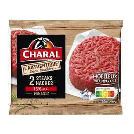 Steak haché façon bouchère 15% MG (2x140g)