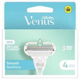 GILLETTE, VENUS Lames Deluxe Smooth Sensitive x4