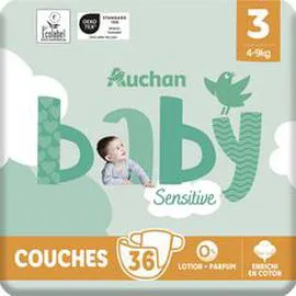 Sensitive Couche taille 3 (4-9kg) (x36)