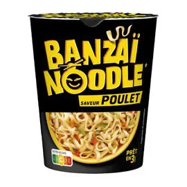 BANZAÏ Noodle saveur poulet prêt en 3 min 67g