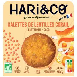Galette de lentilles corail bio butternut coco (170g)