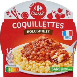 CARREFOUR CLASSIC' Plat cuisiné coquillettes bolognaise 300g