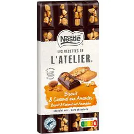 NESTLÉ, LES RECETTES DE L'ATELIER Tablette de chocolat biscuit caramel 170g