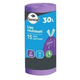 Sac poubelle 30L Lavande x15 sacs (l'unité)