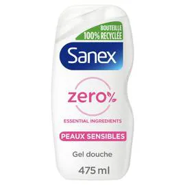 SANEX Gel Douche Zéro 0% Essentials Peaux sensibles 475ml