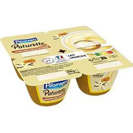 Paturette Crème dessert saveur vanille sur lit au caramel (4x115g)