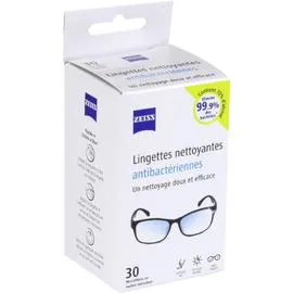 Lingettes optiques nettoyante antibactérienne (x30 )